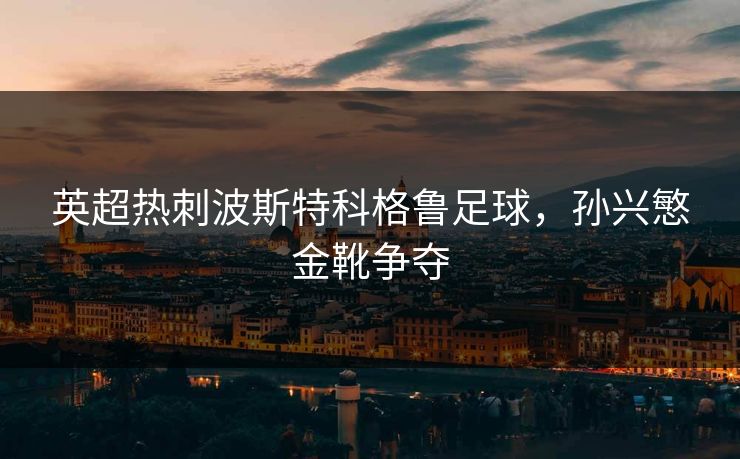 英超热刺波斯特科格鲁足球，孙兴慜金靴争夺